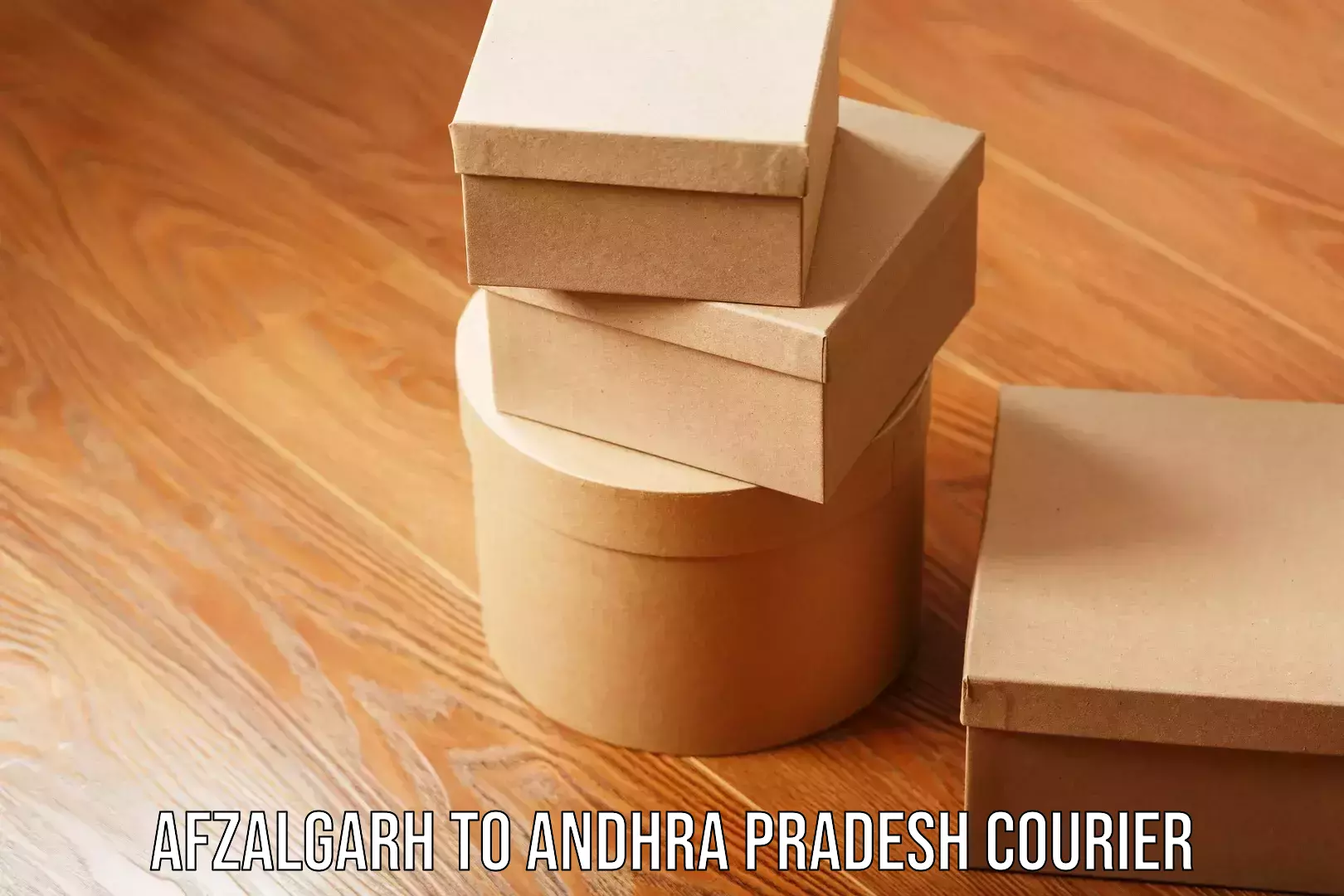 Sustainable shipping practices Afzalgarh to Andhra Pradesh