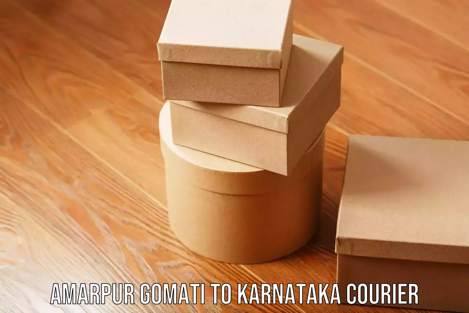 Courier service efficiency Amarpur Gomati to Karnataka