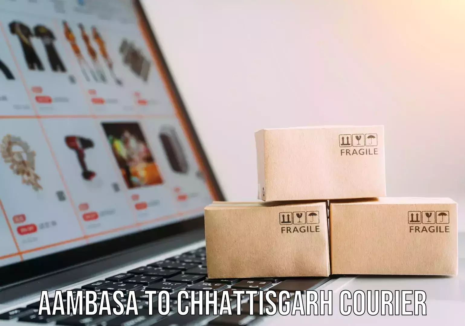 Trackable shipping service Aambasa to Basna