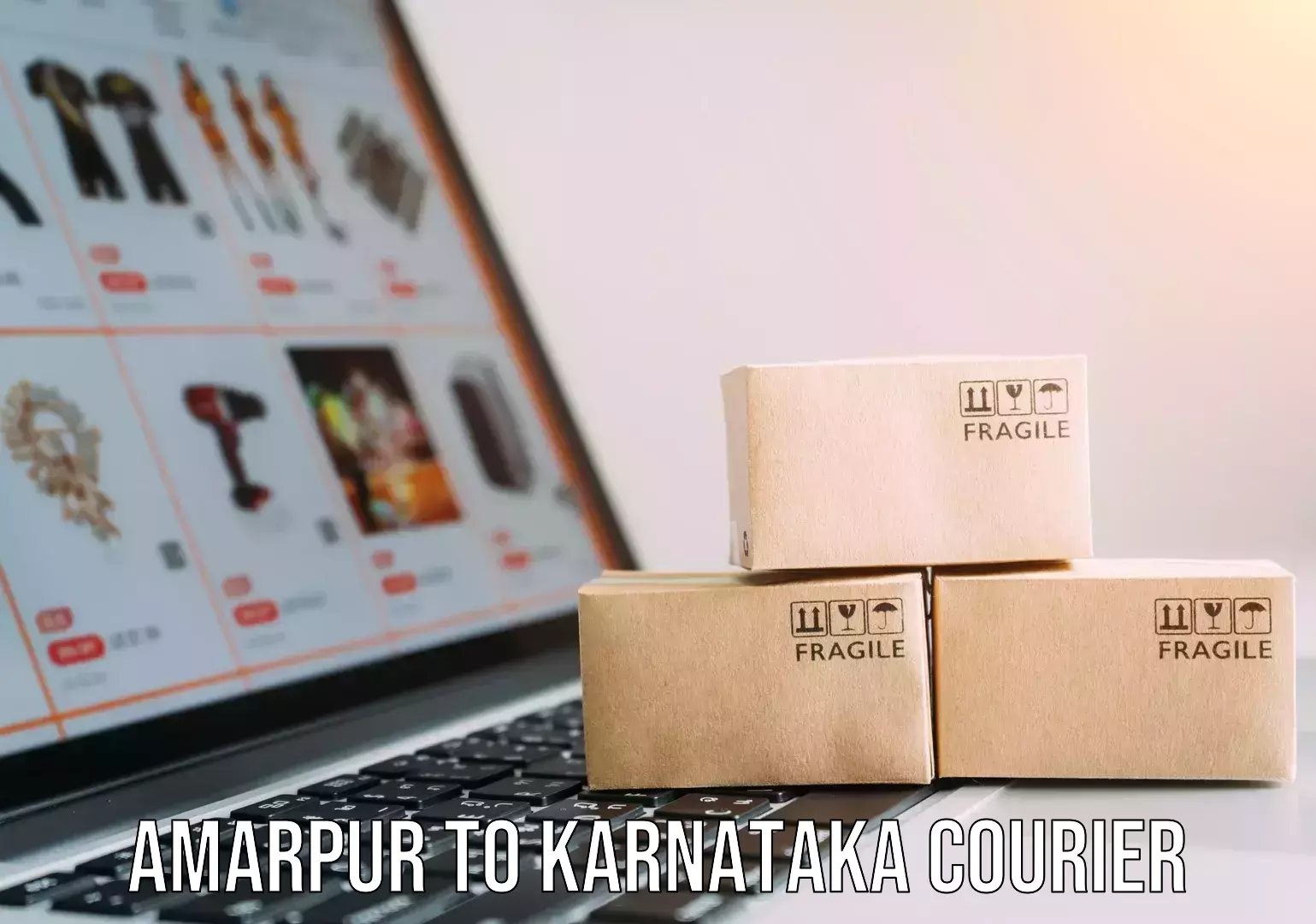 Custom courier packages in Amarpur to Karnataka
