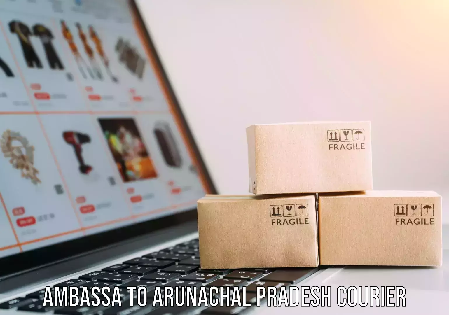 Pharmaceutical courier Ambassa to Arunachal Pradesh