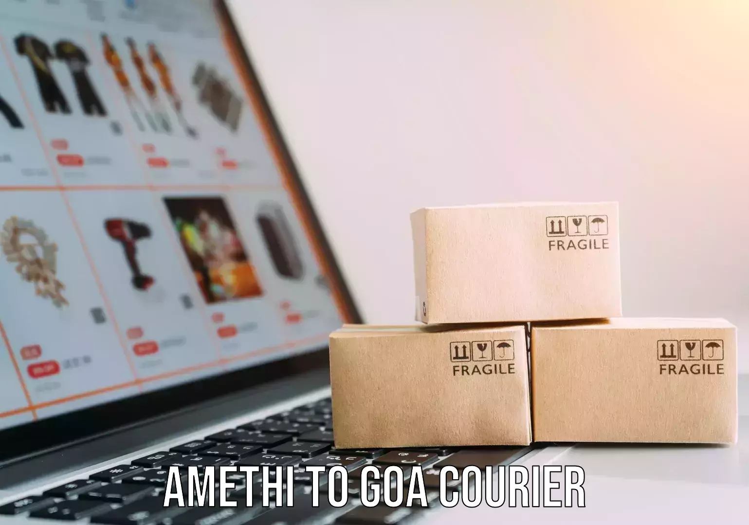 Courier app Amethi to Goa
