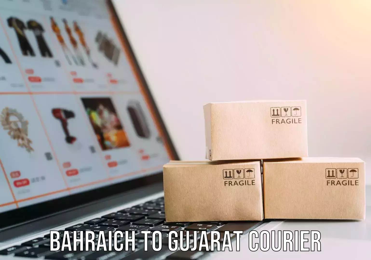 Express postal services Bahraich to Gujarat
