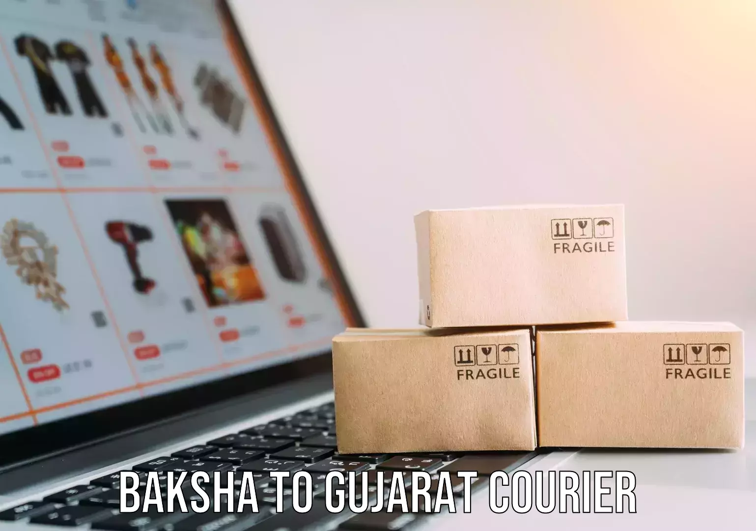 Quick dispatch service in Baksha to Gujarat