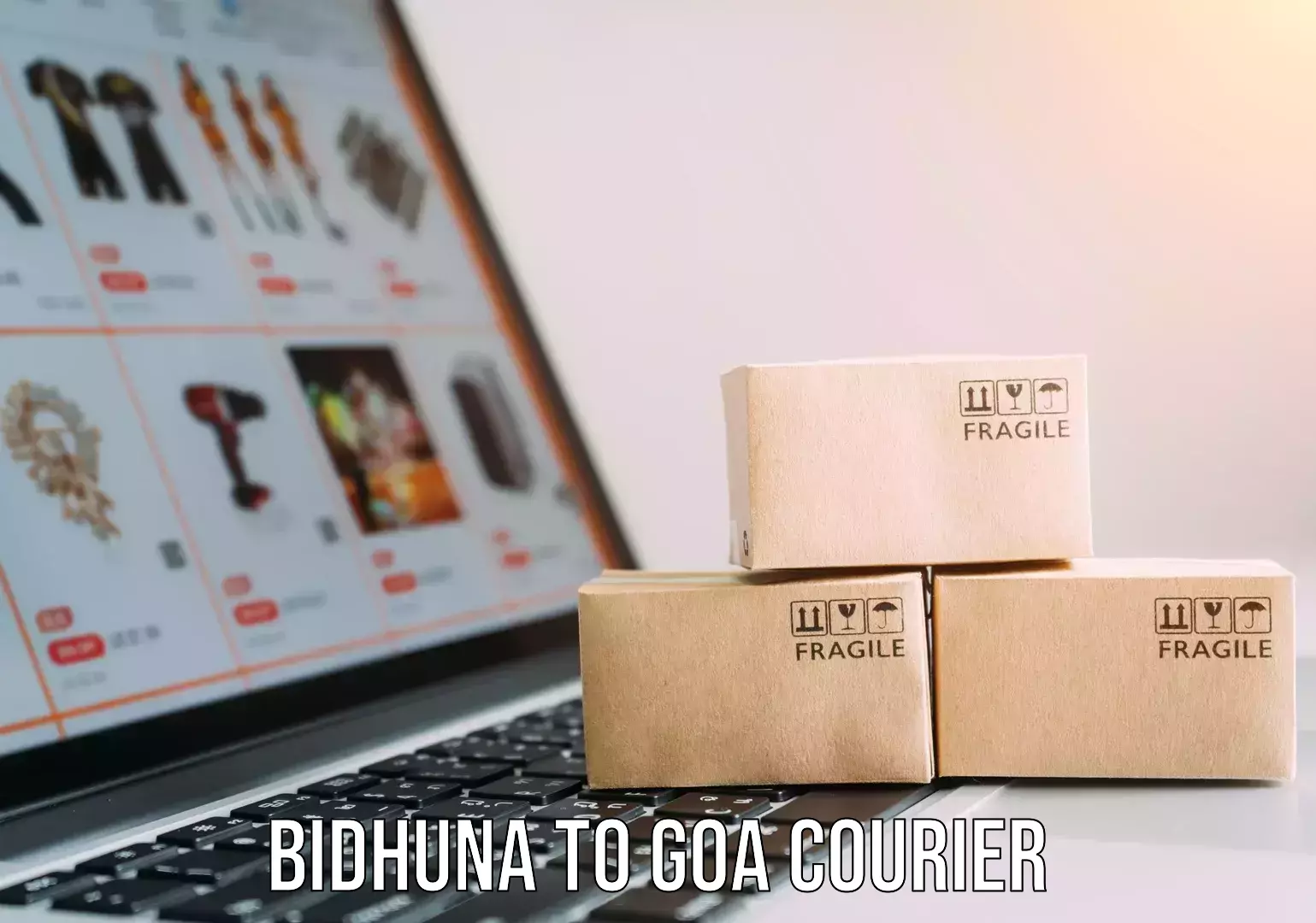 24/7 courier service Bidhuna to Goa