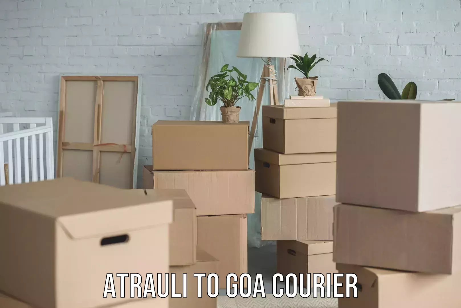 Doorstep parcel pickup Atrauli to Goa