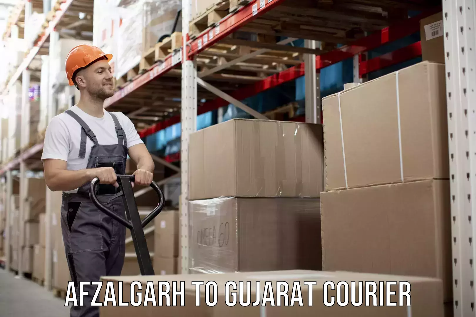 High-capacity parcel service Afzalgarh to Gujarat