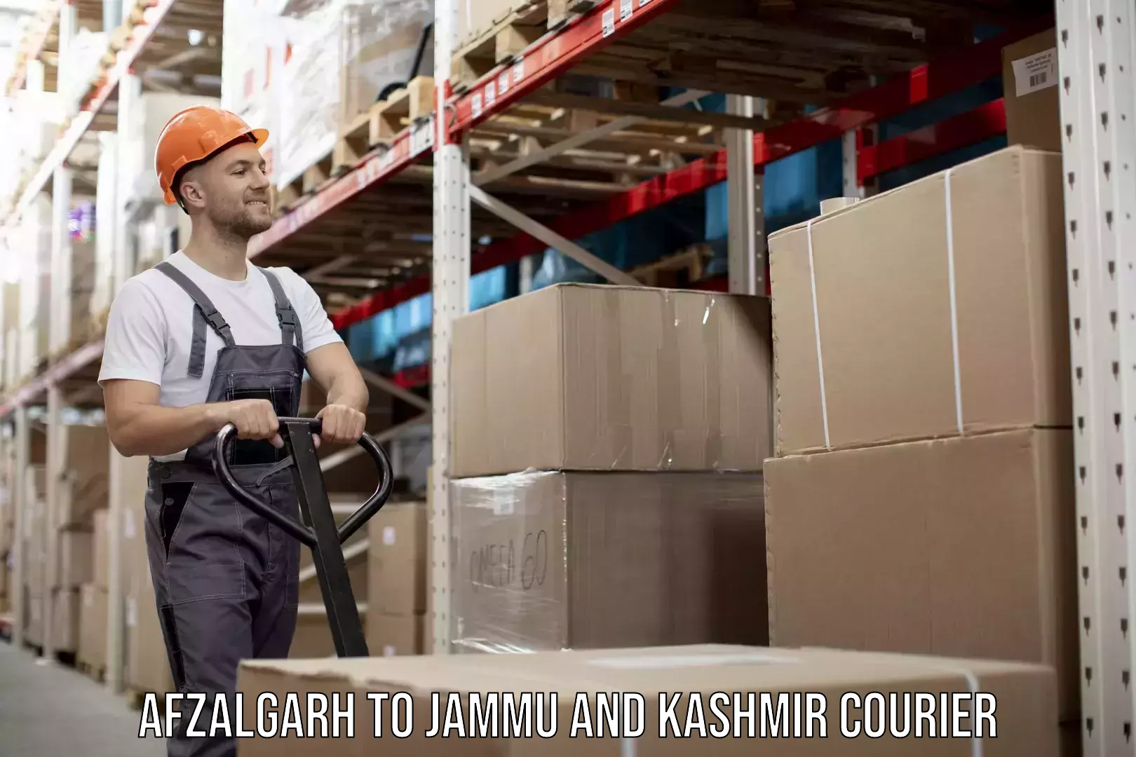 Large package courier in Afzalgarh to Jammu and Kashmir