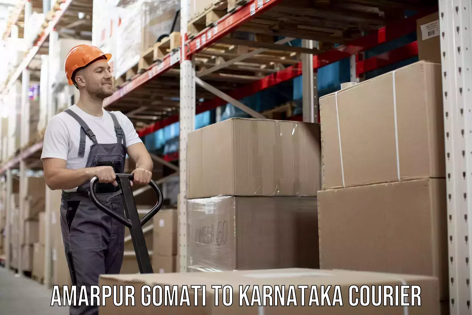 Express package handling Amarpur Gomati to Uttara Kannada