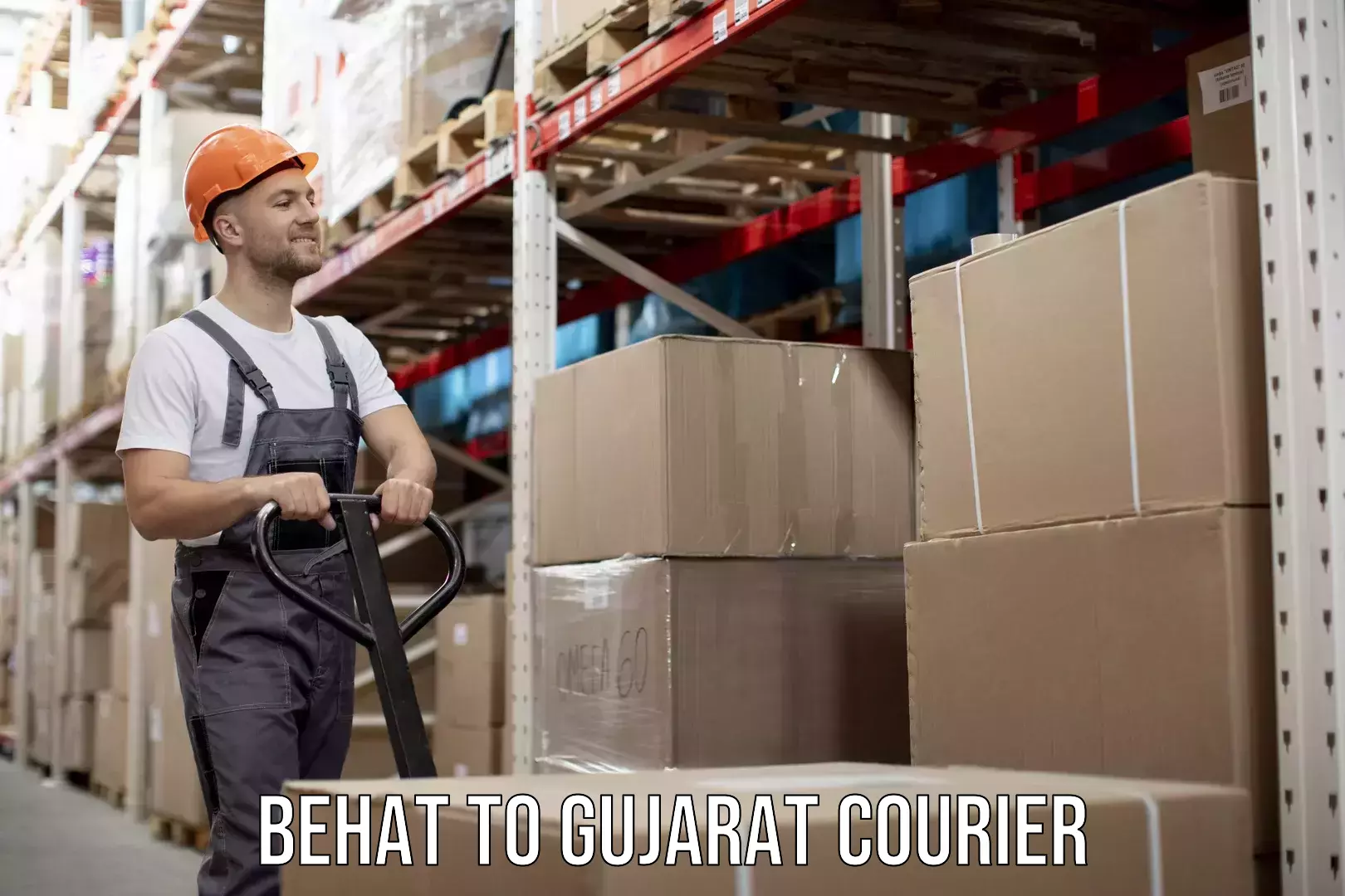 Local courier options in Behat to Gujarat