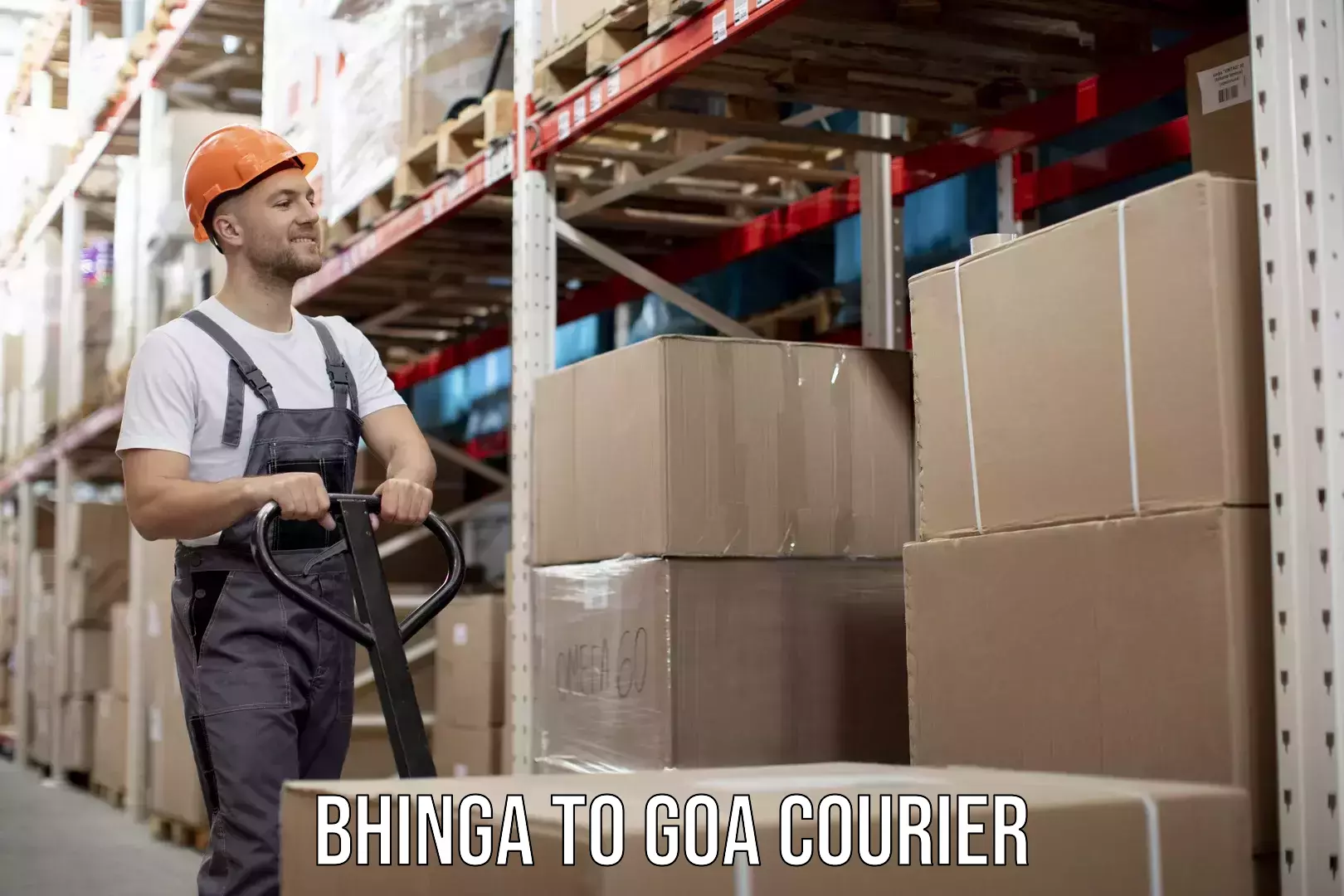 Multi-service courier options Bhinga to Mormugao Port