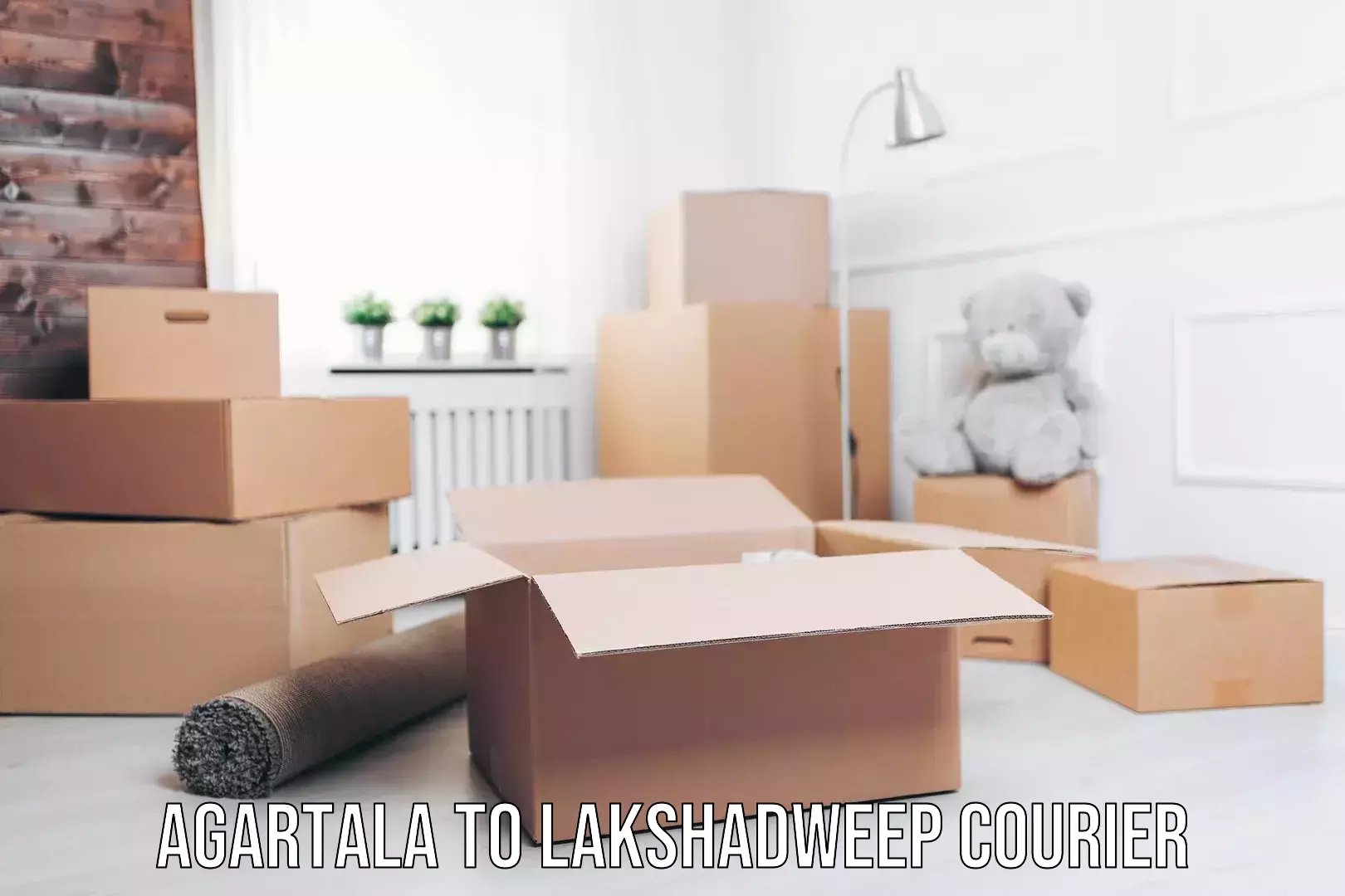 Express package services Agartala to Lakshadweep