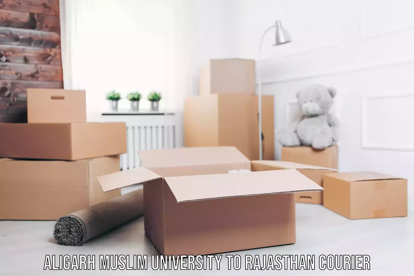 Courier services in Aligarh Muslim University to Rajasthan