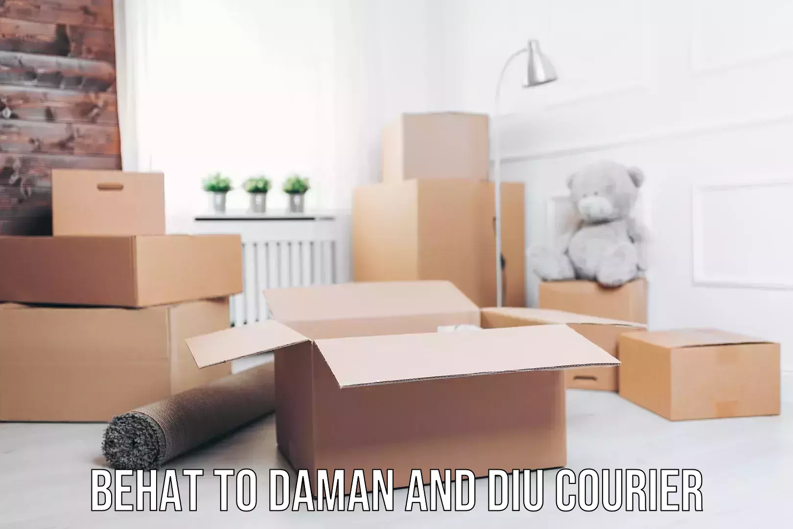 Efficient parcel delivery Behat to Daman and Diu