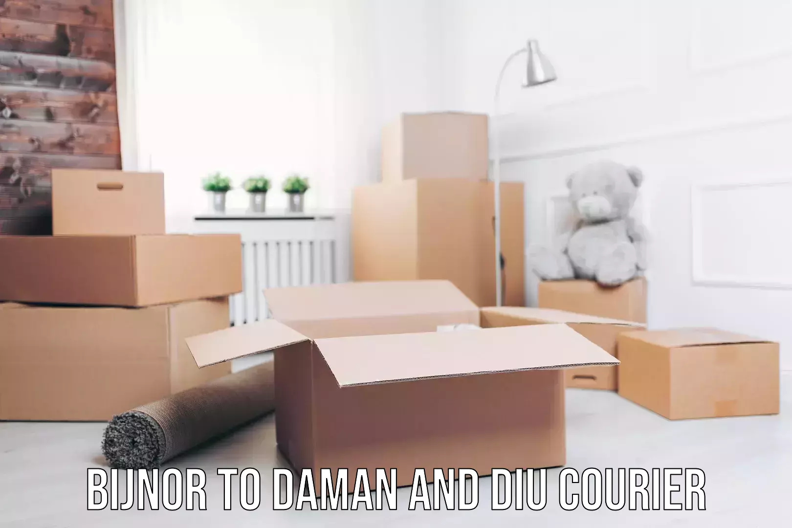 Door-to-door shipping Bijnor to Daman and Diu