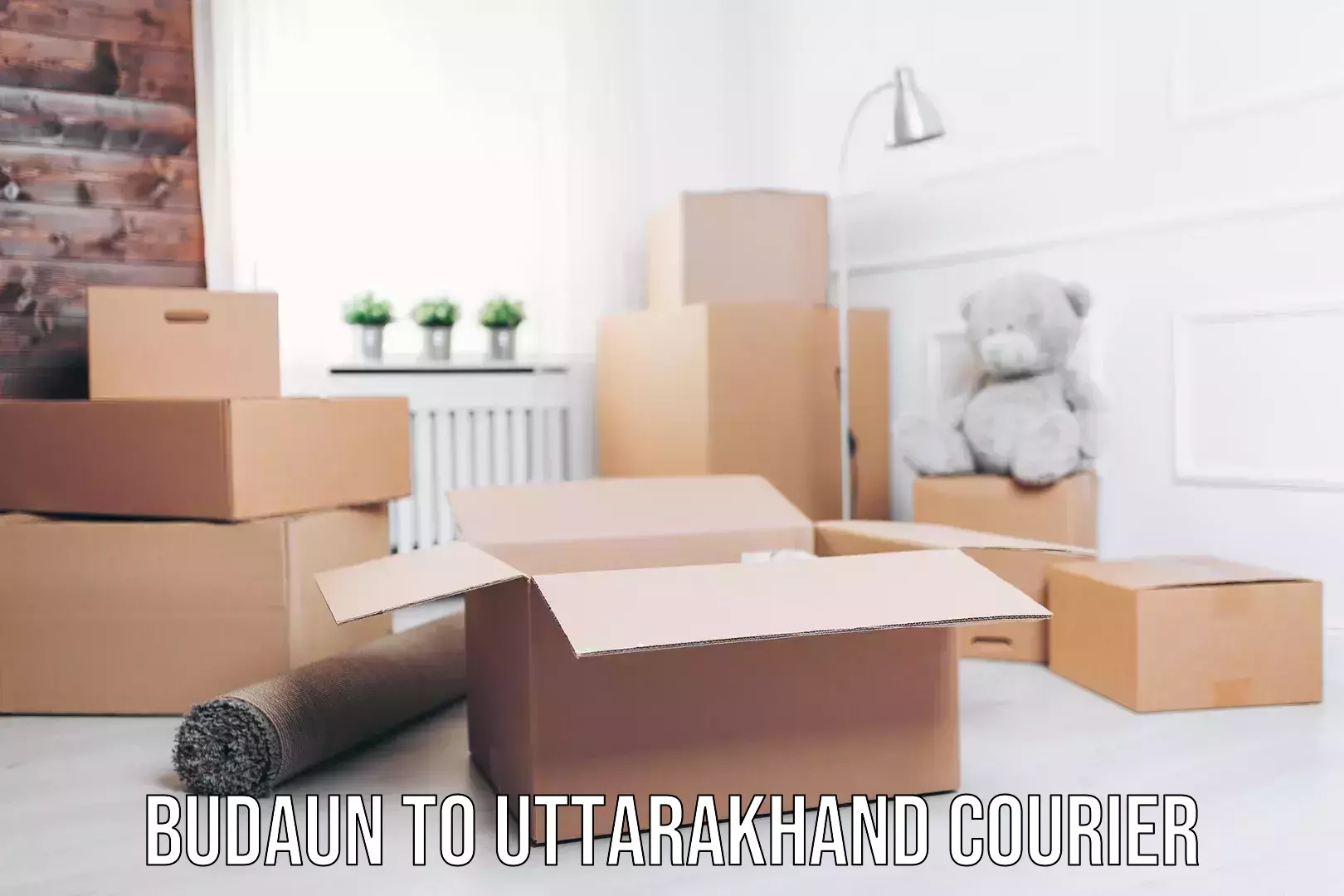 24/7 courier service Budaun to Uttarakhand