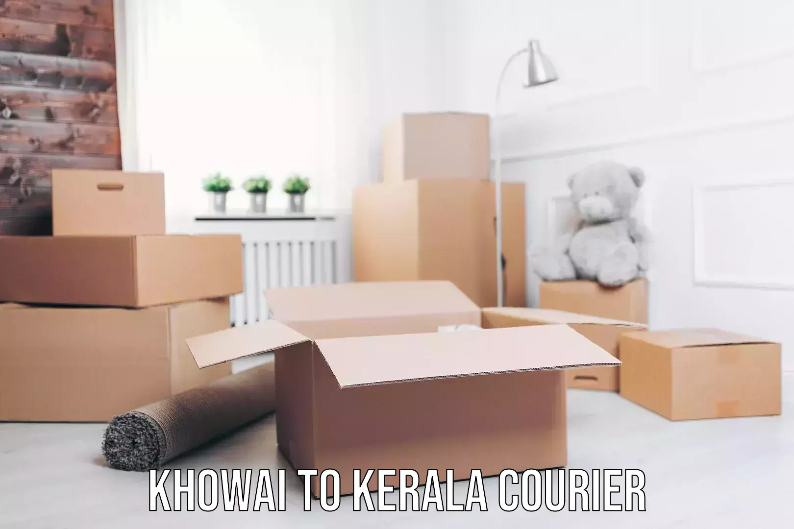 Courier service efficiency Khowai to Kerala
