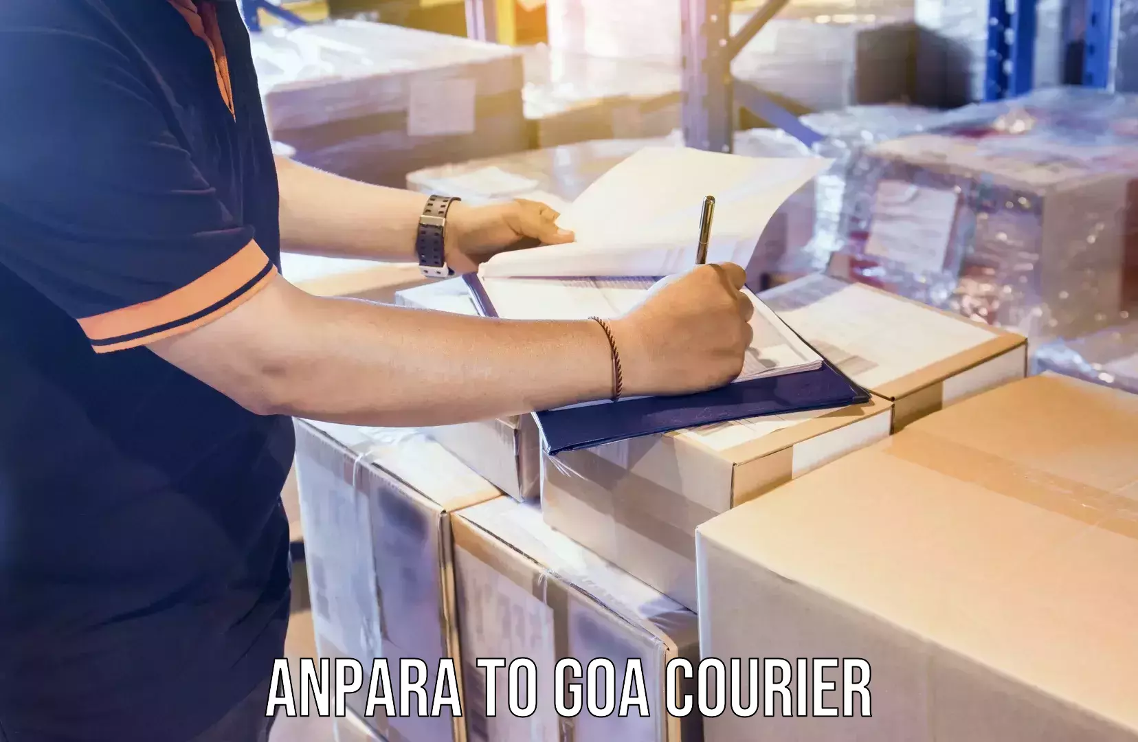 Optimized courier strategies Anpara to Goa