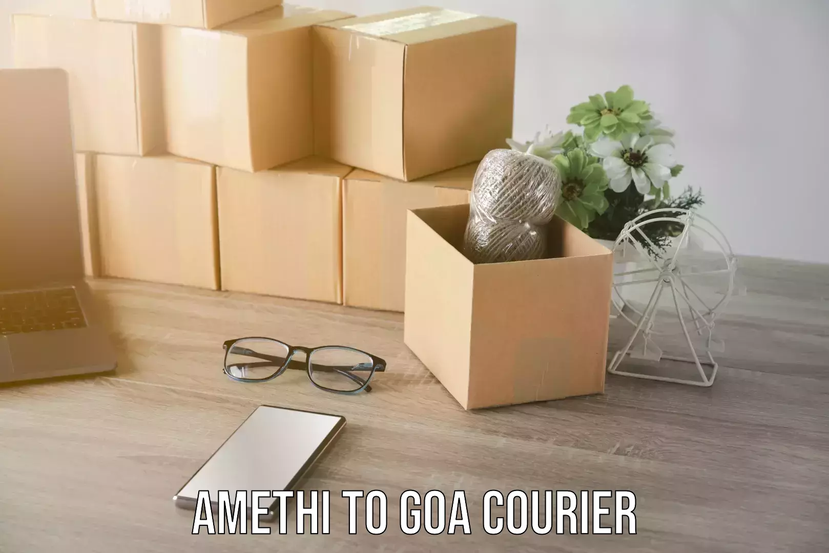 Custom courier strategies Amethi to Ponda