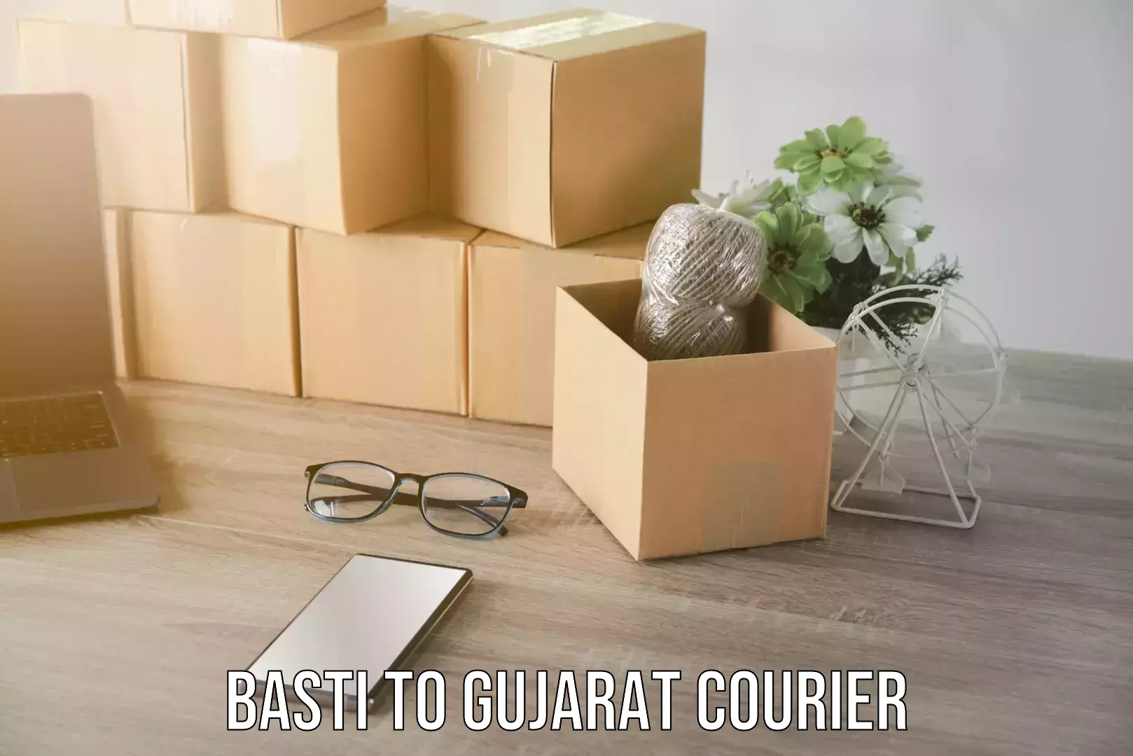 Automated parcel services Basti to Gujarat