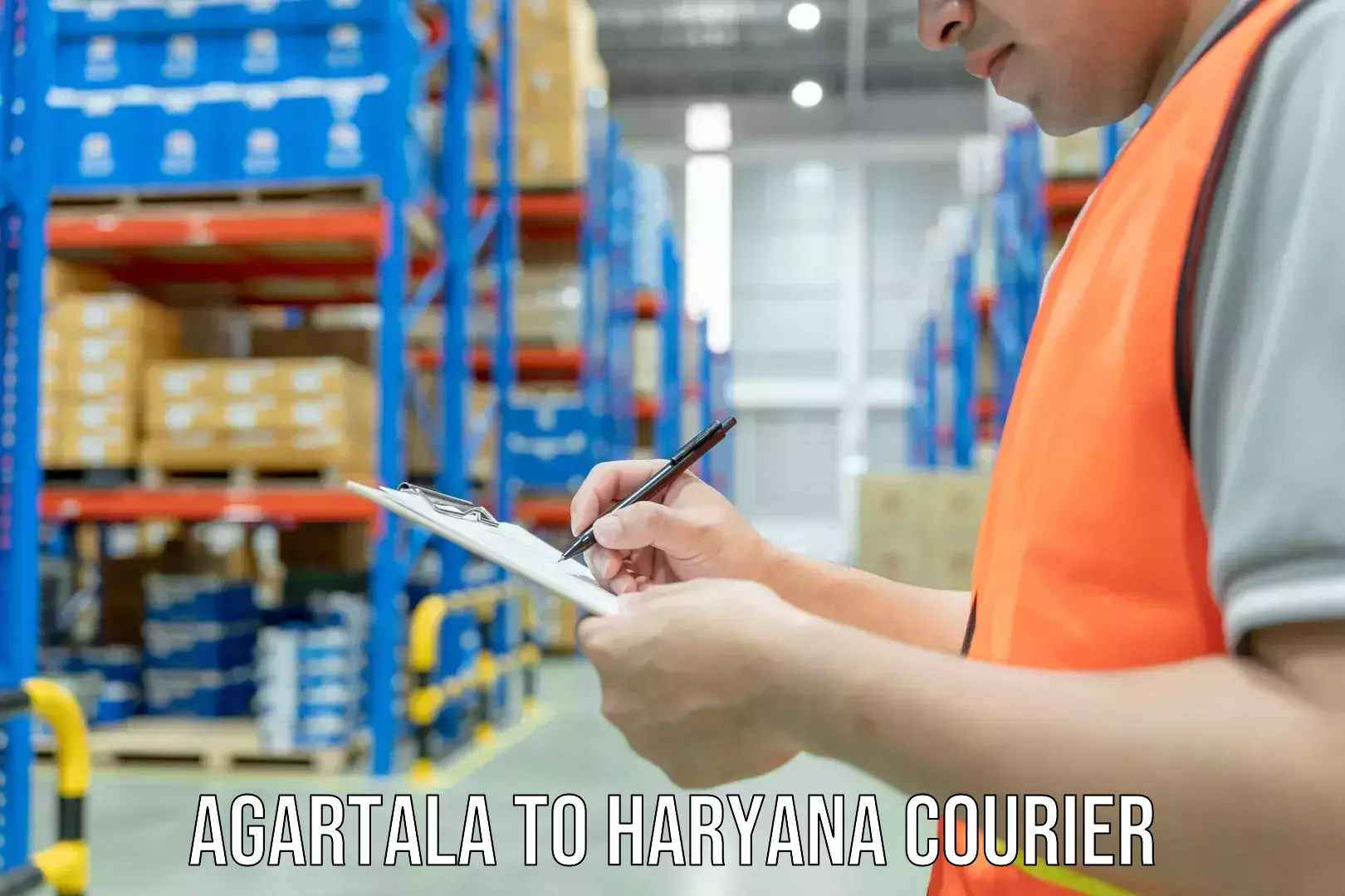 Flexible courier rates Agartala to Haryana