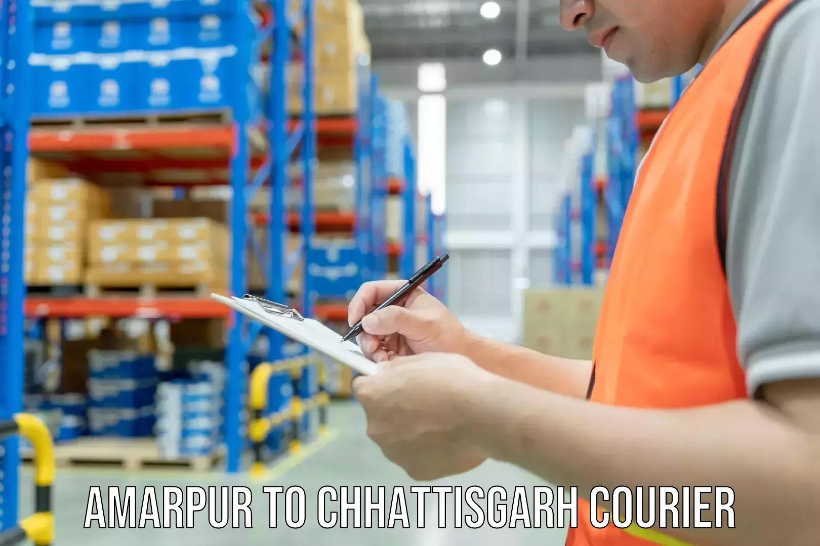 Courier service comparison Amarpur to Chhattisgarh