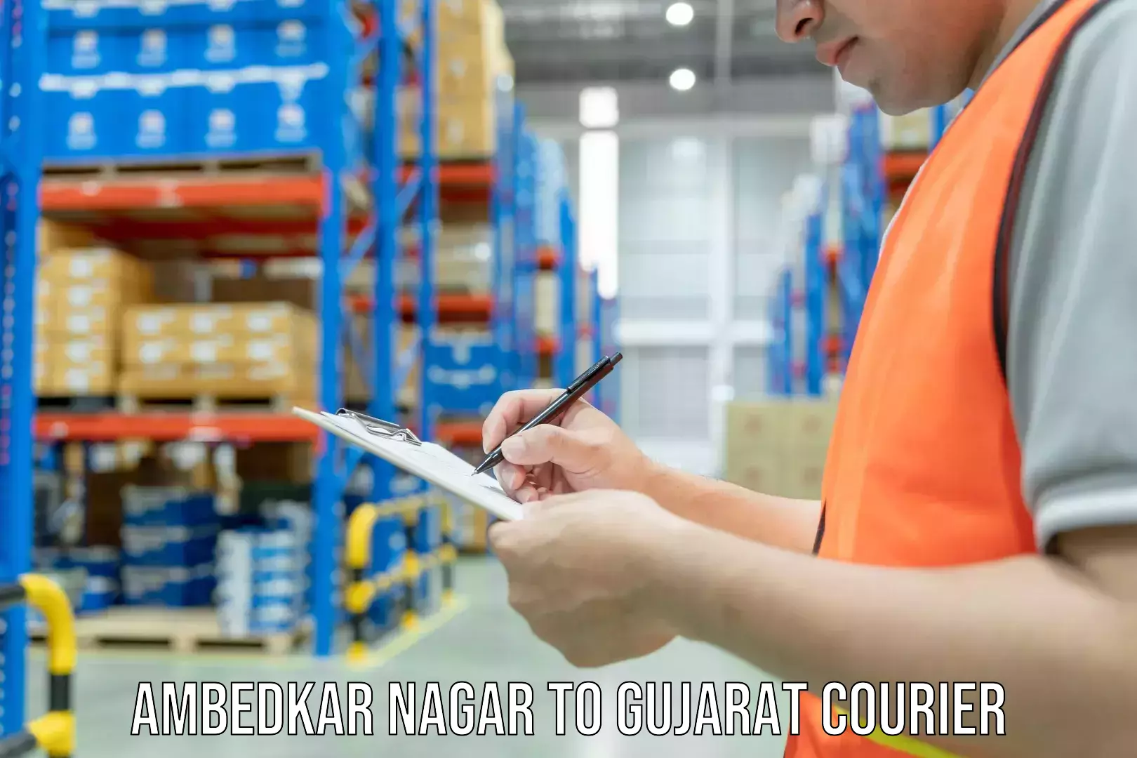 International courier networks Ambedkar Nagar to Gandhinagar