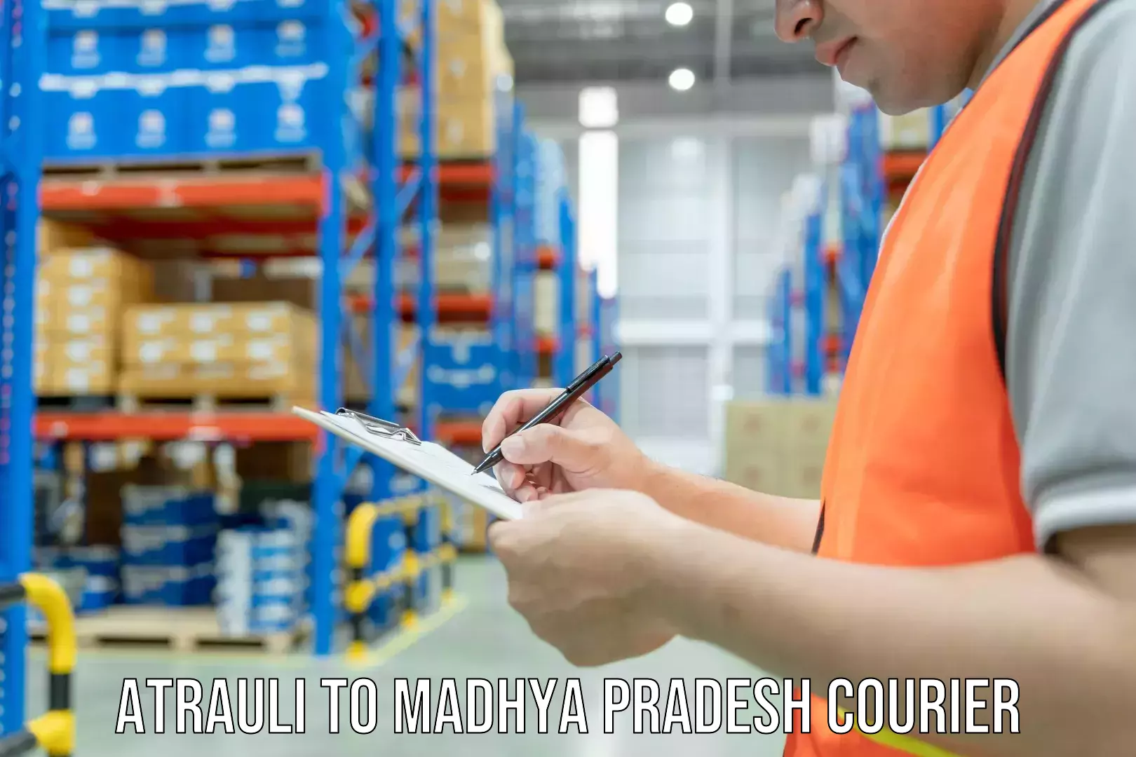 Dynamic parcel delivery Atrauli to Pachore