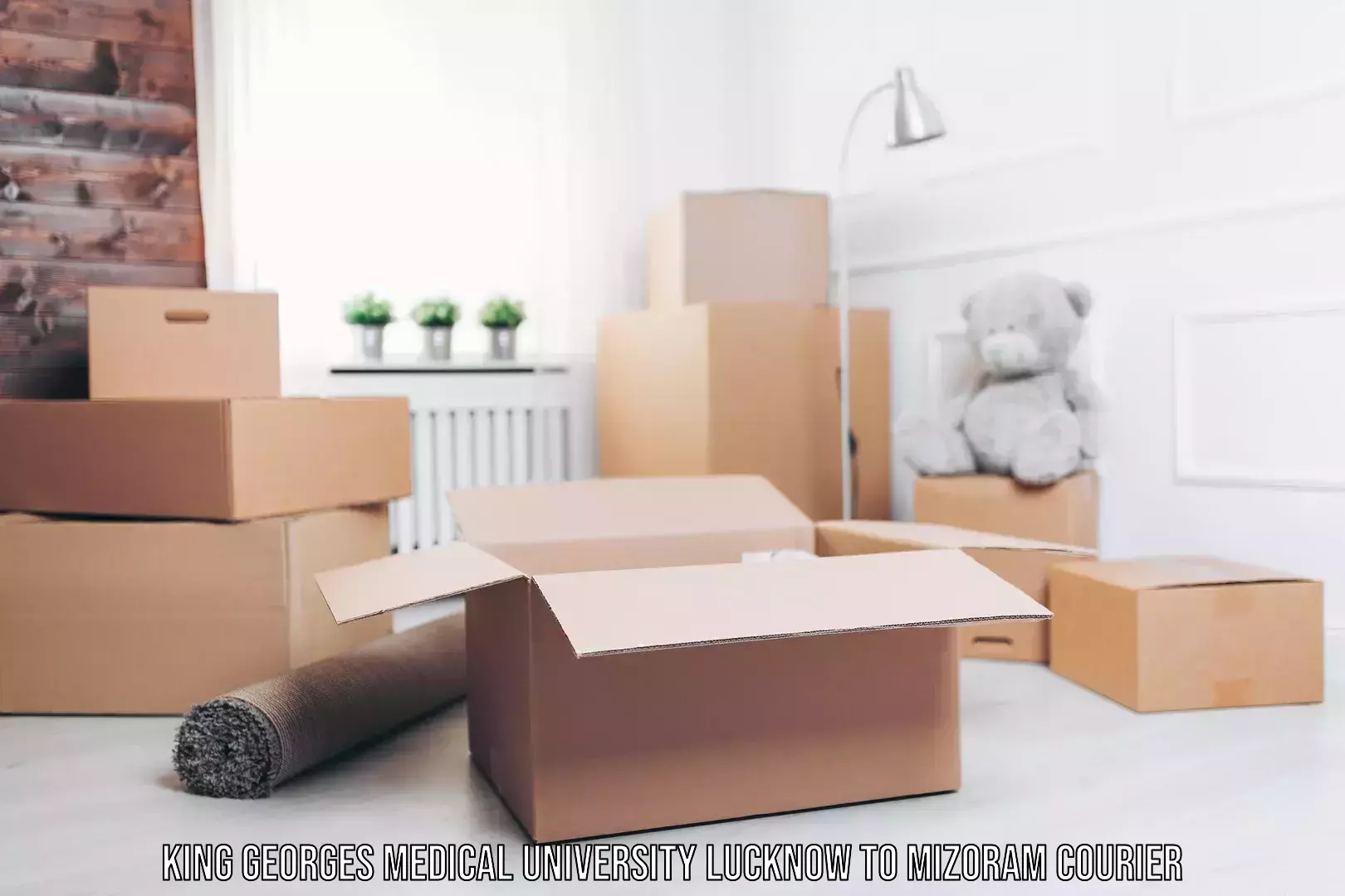 Furniture moving experts King Georges Medical University Lucknow to Mizoram