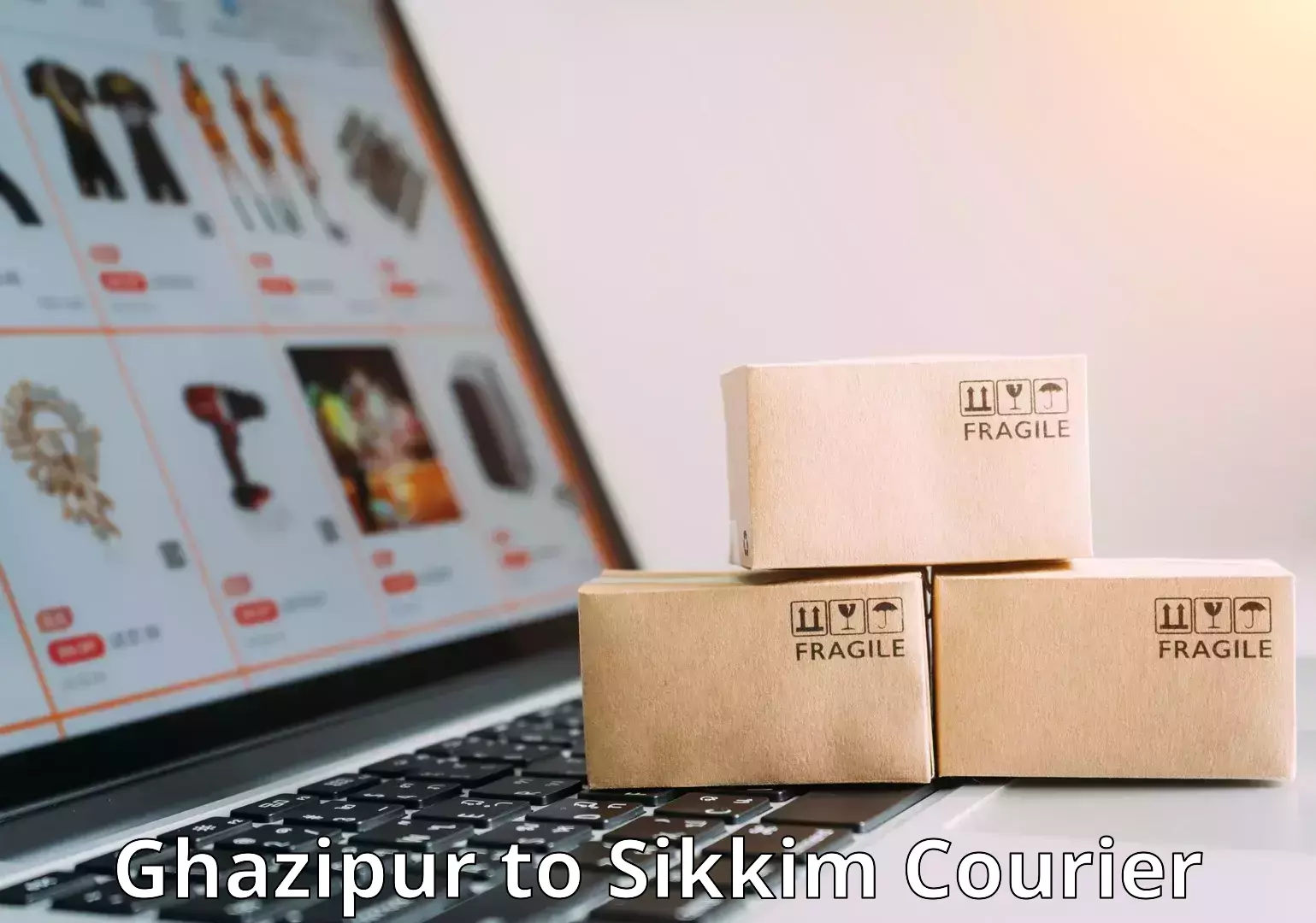 Door-to-door baggage service Ghazipur to Sikkim