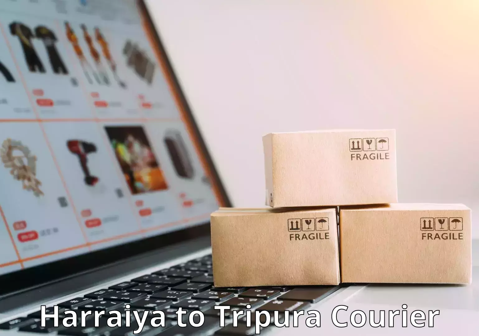 Luggage shipment tracking in Harraiya to Tripura
