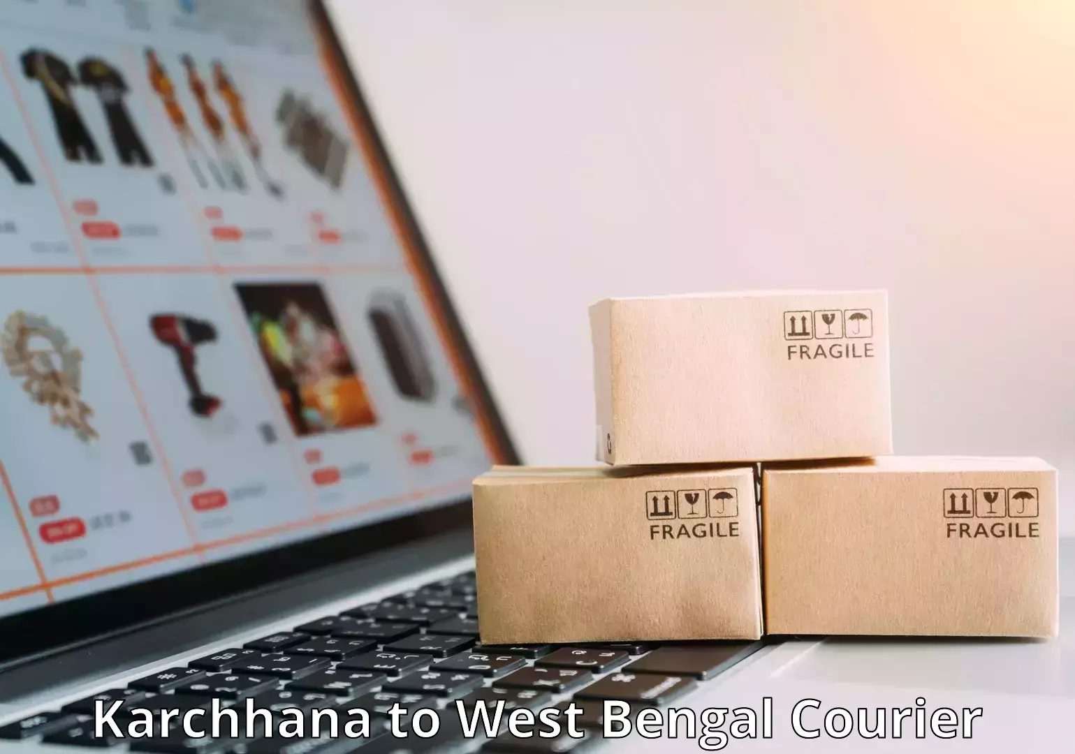 Luggage storage and delivery Karchhana to West Bengal