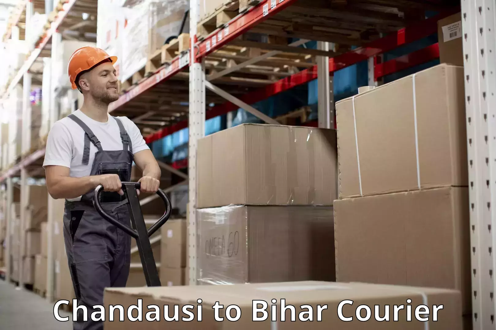 Short distance baggage courier Chandausi to Marhowrah