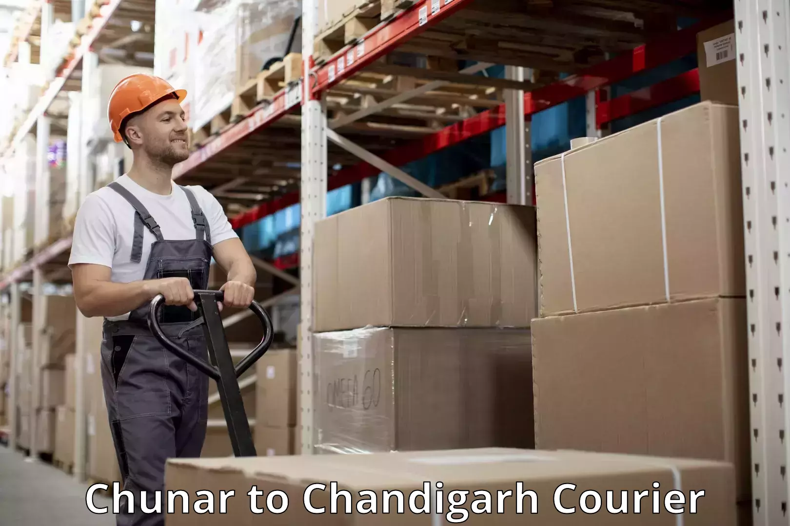 Multi-destination luggage transport Chunar to Chandigarh
