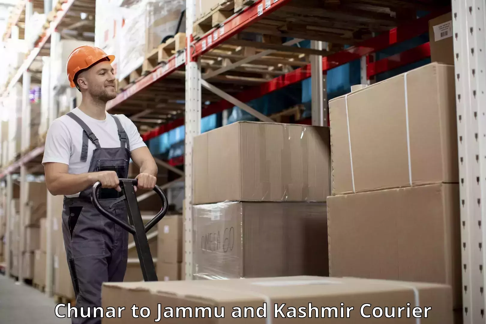 Nationwide luggage courier Chunar to Srinagar Kashmir