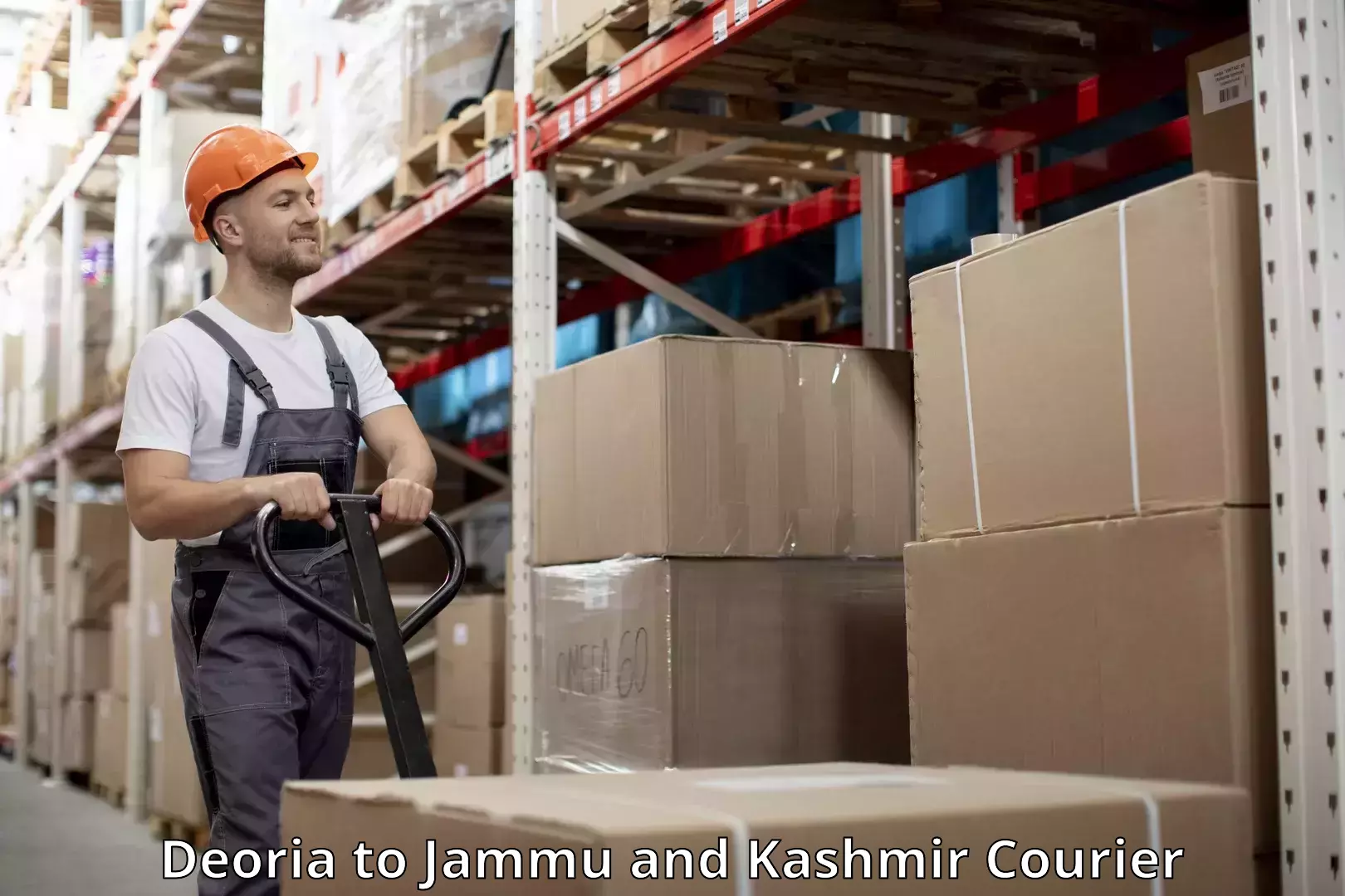 Same day luggage service Deoria to Jammu and Kashmir
