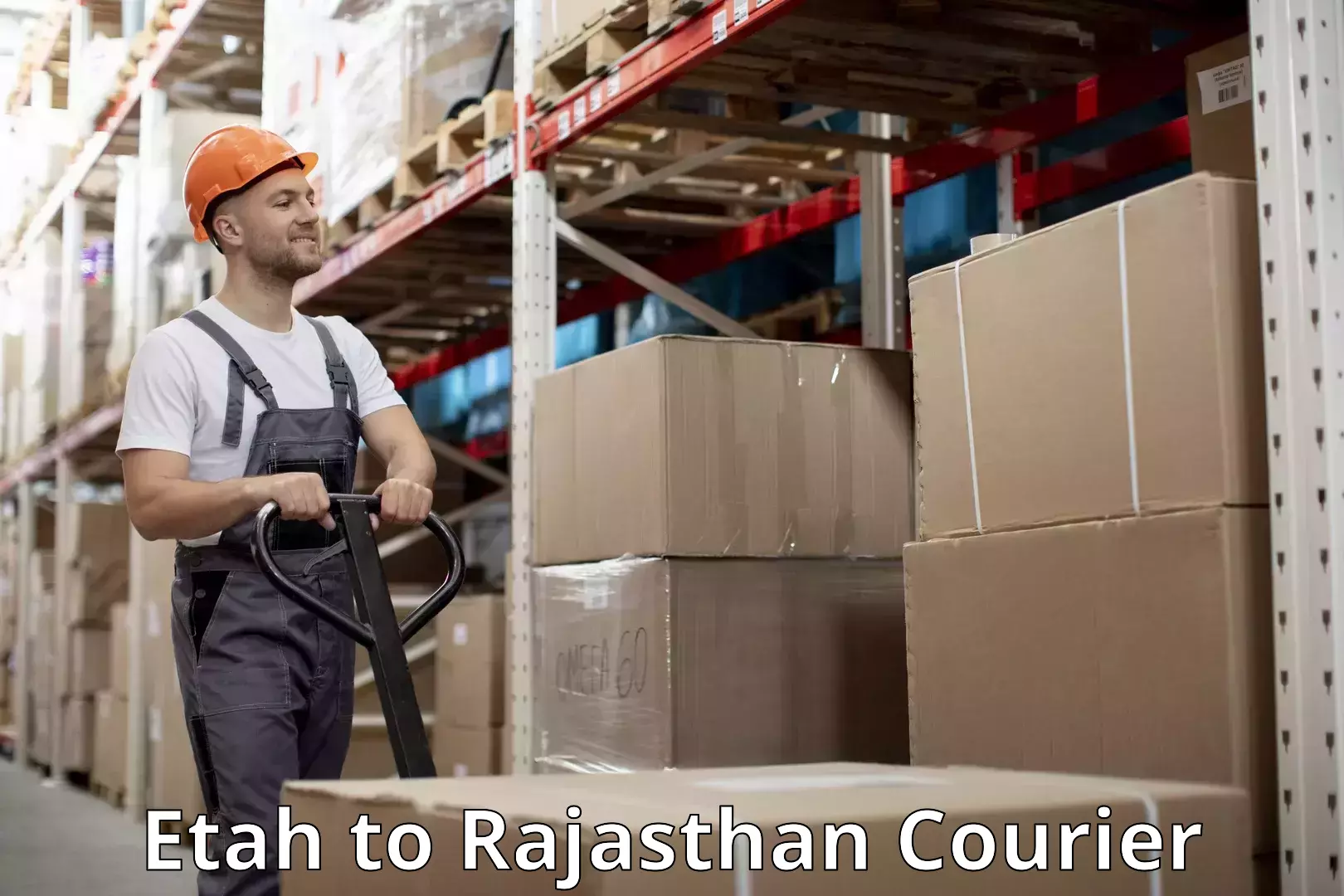 Luggage courier network Etah to Mathania