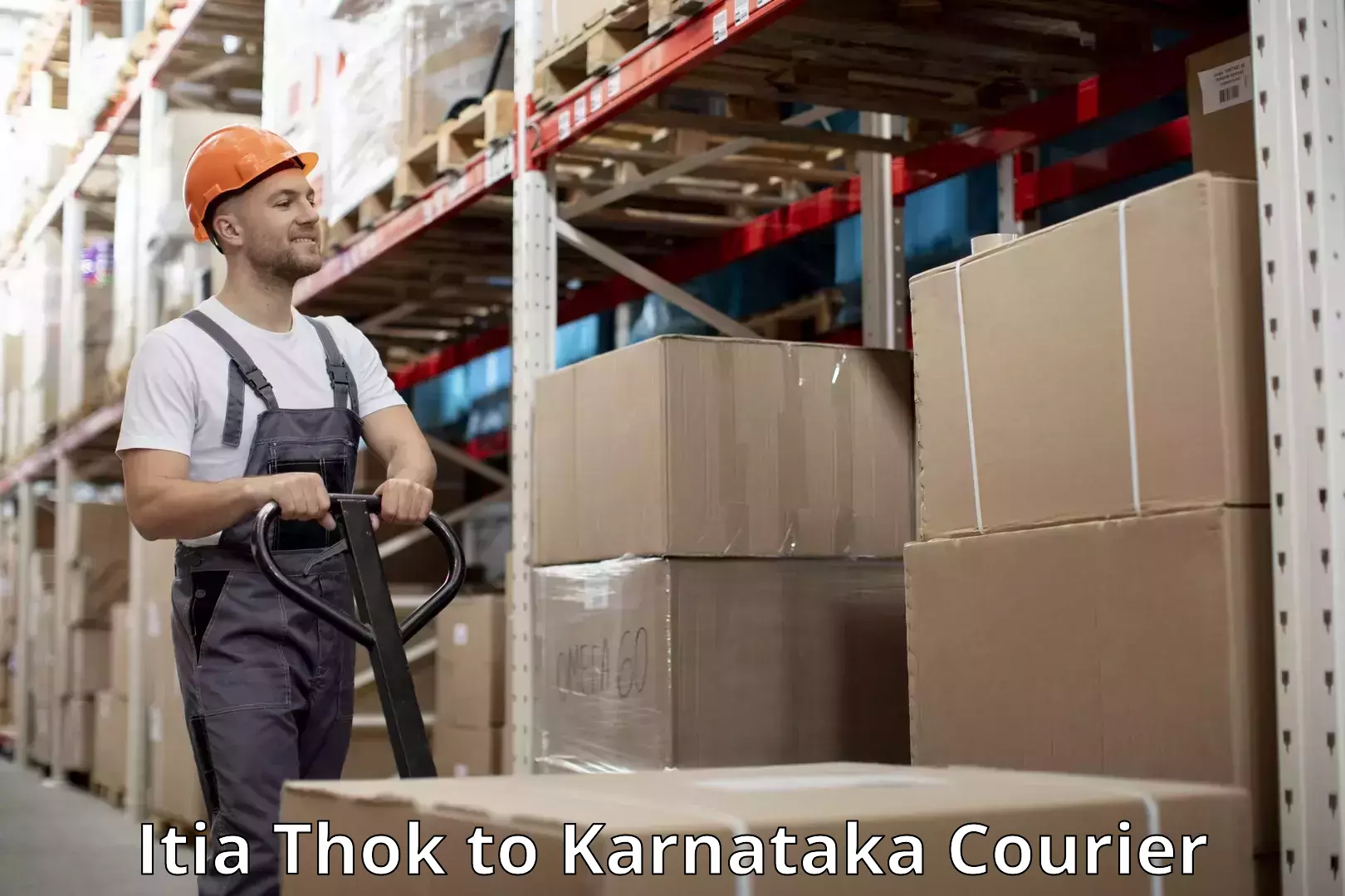 Baggage transport cost Itia Thok to Karnataka