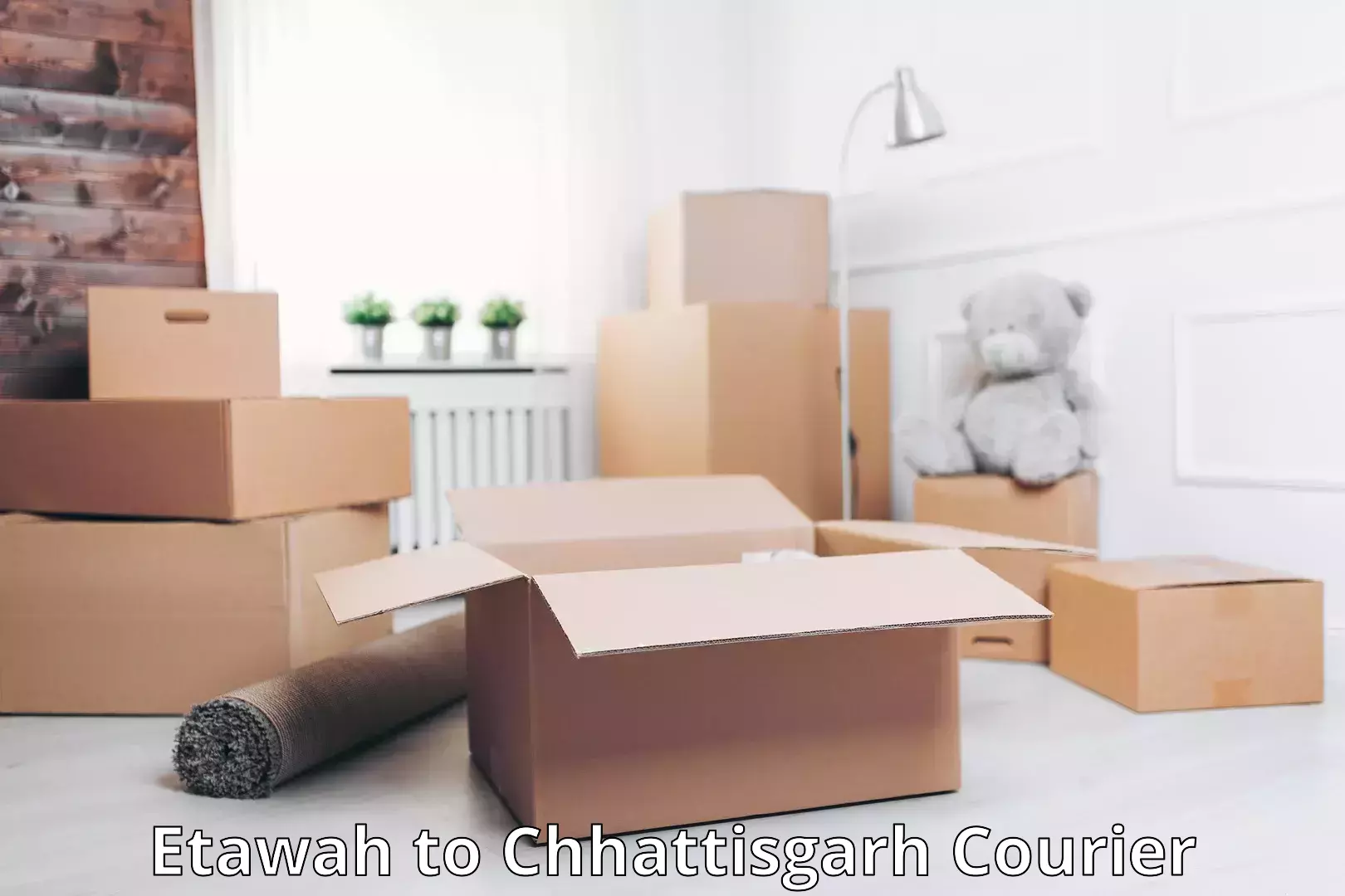 Affordable baggage delivery Etawah to Chhattisgarh