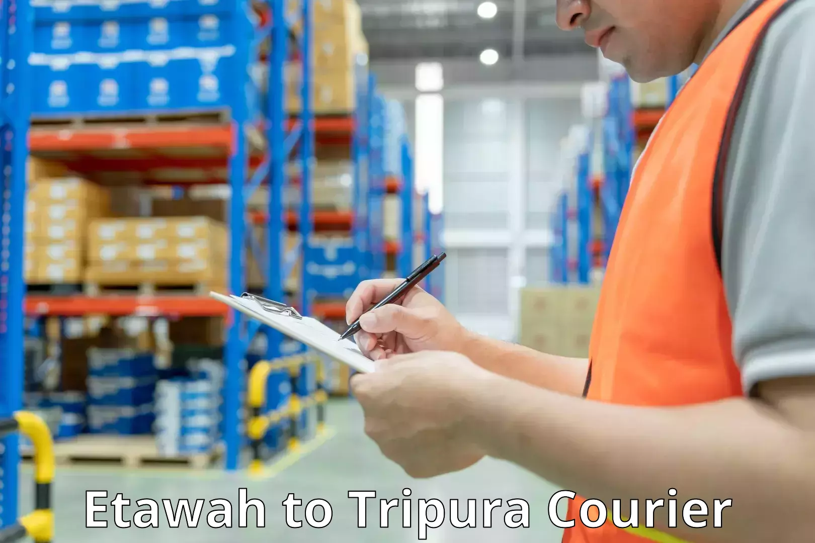 Luggage shipping estimate Etawah to Tripura
