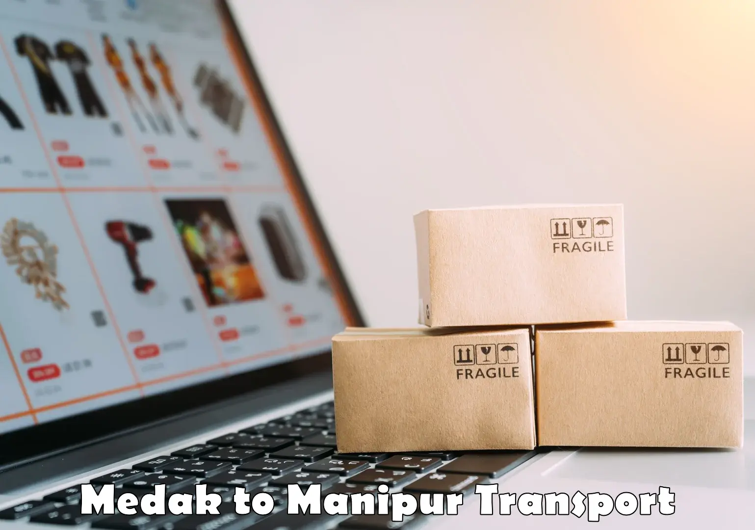 Air freight transport services Medak to Imphal