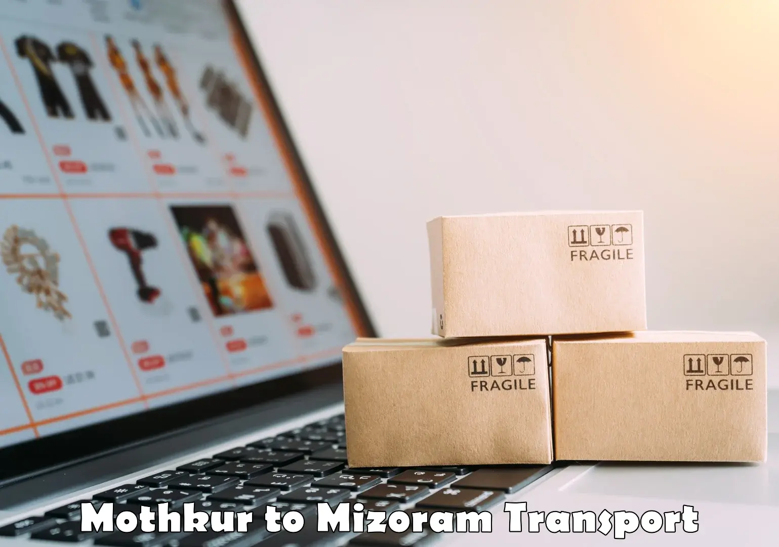 Bike shipping service Mothkur to Mizoram