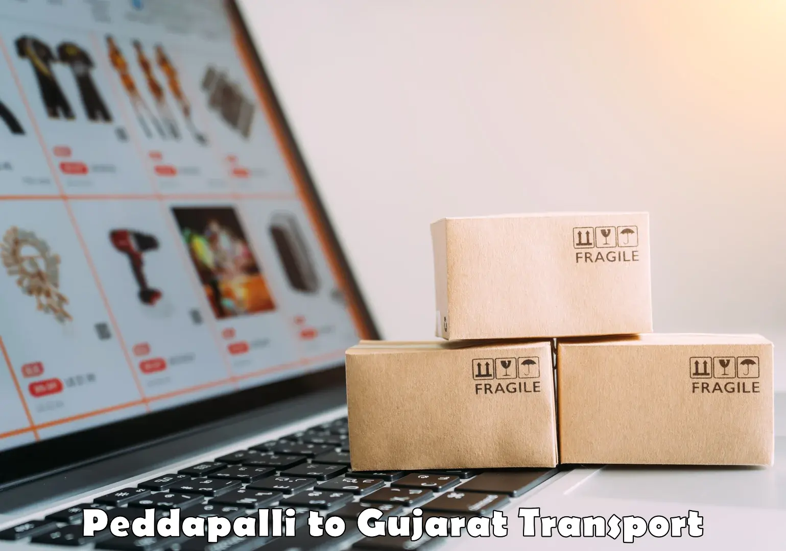 Interstate goods transport Peddapalli to Halvad