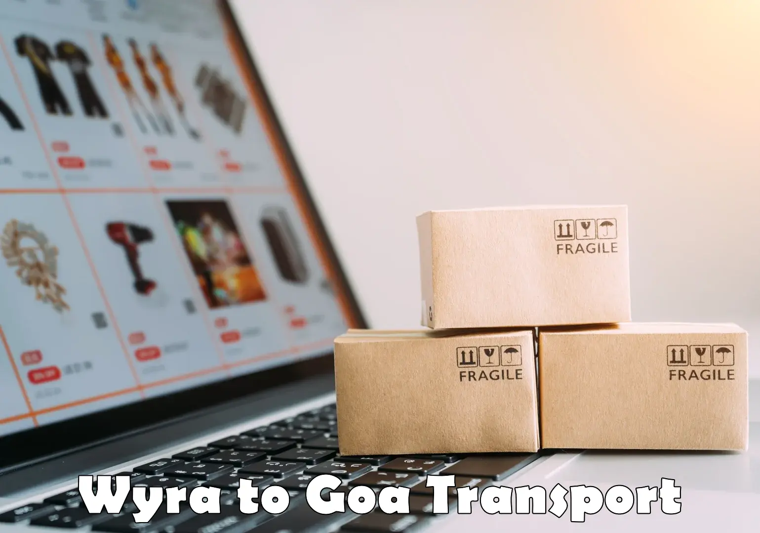 Cargo train transport services Wyra to Vasco da Gama