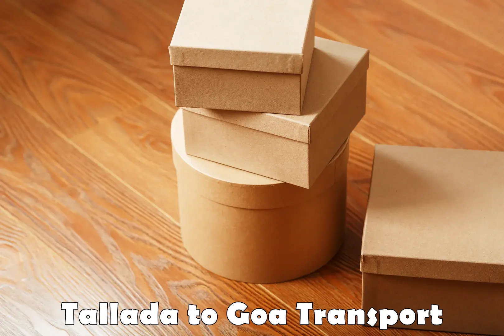 Two wheeler parcel service Tallada to Goa University