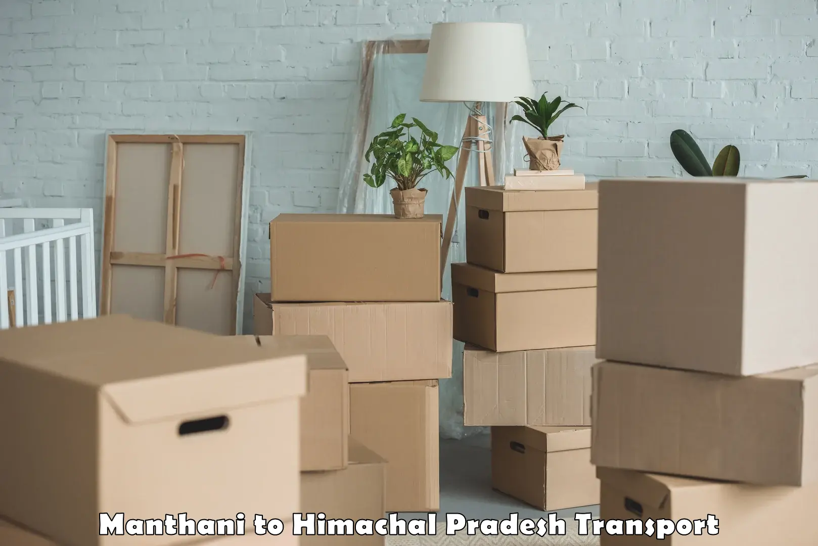 Two wheeler parcel service Manthani to Nadaun