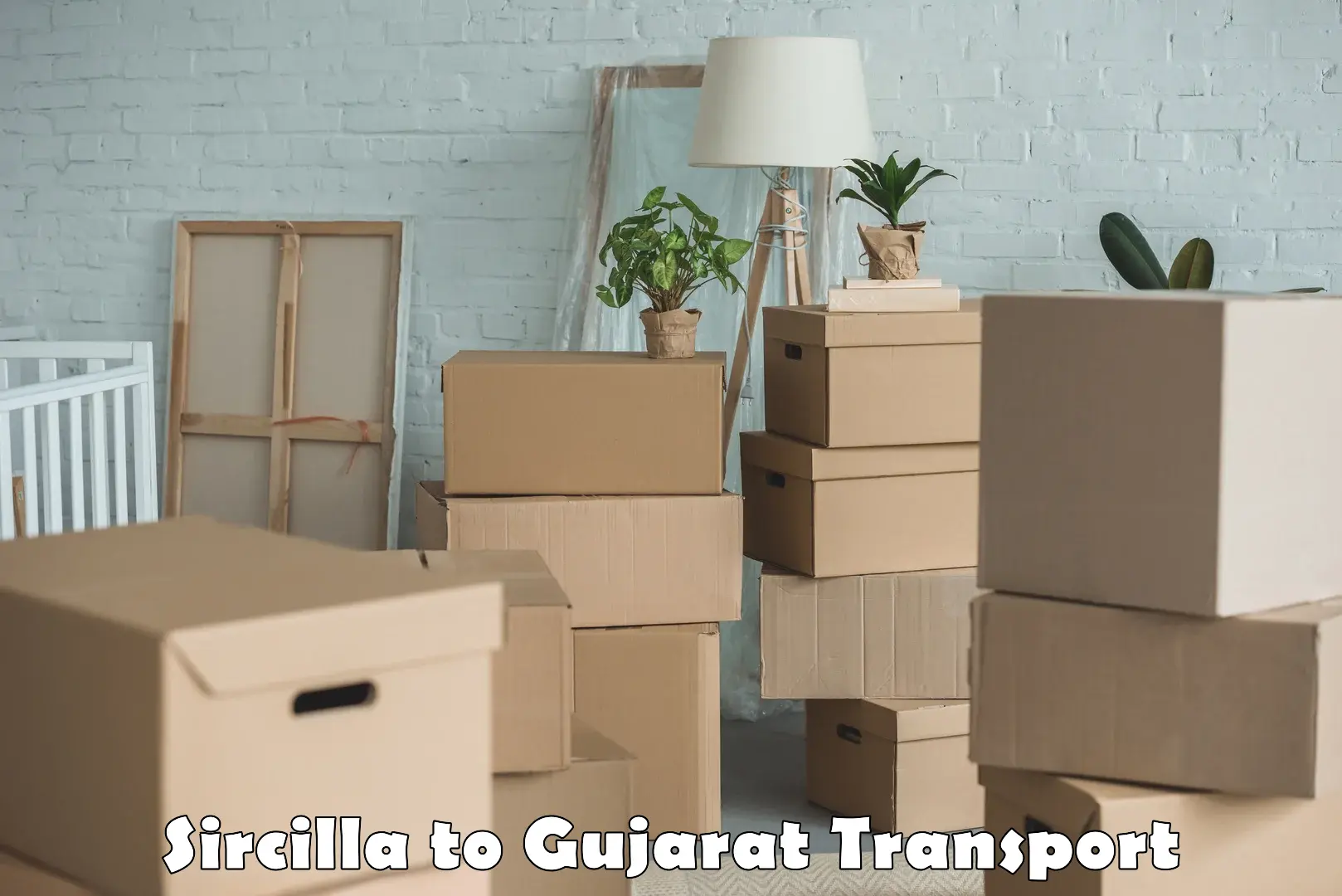 Transport bike from one state to another Sircilla to Porbandar