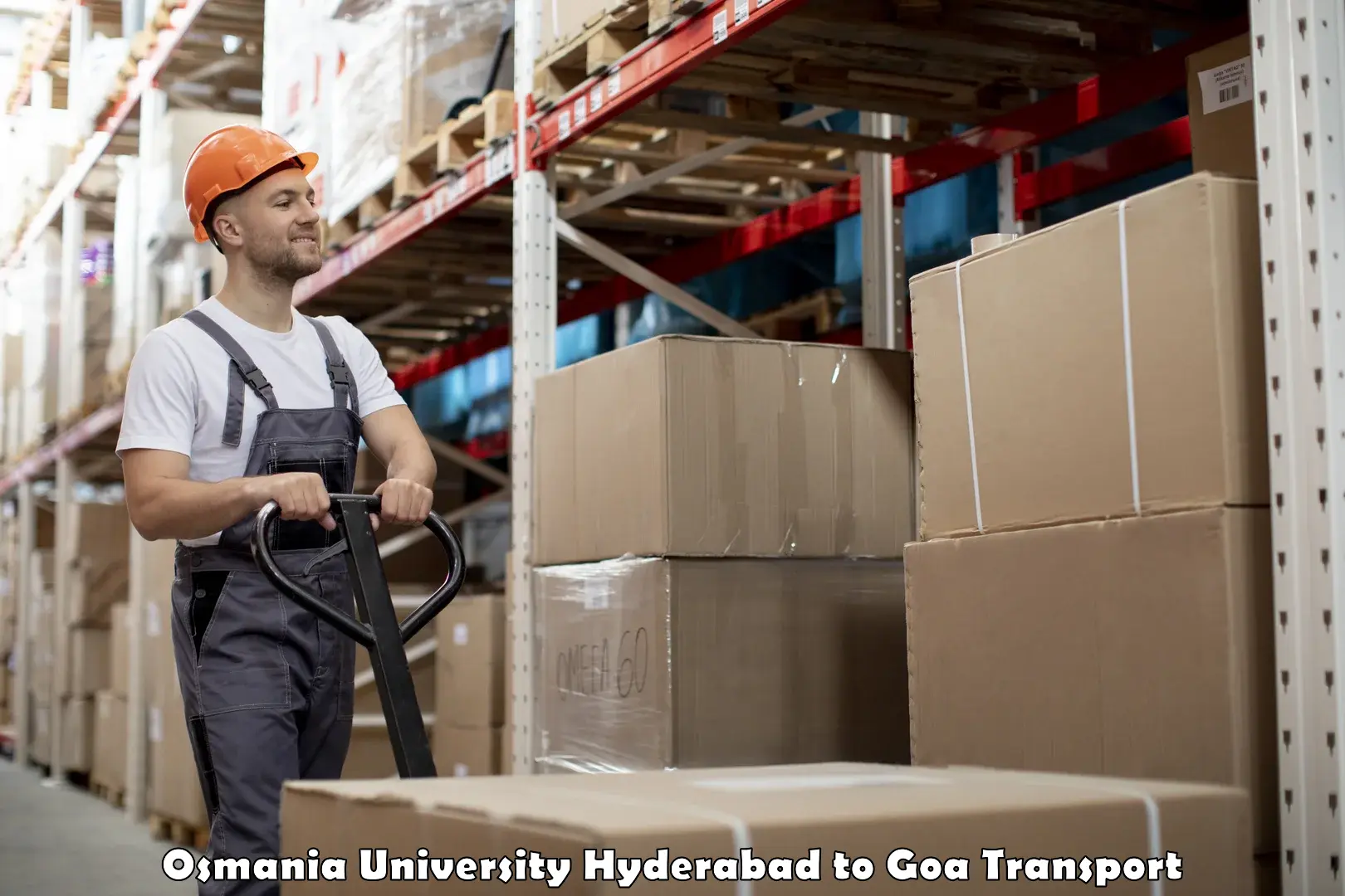 Vehicle courier services Osmania University Hyderabad to Mormugao Port