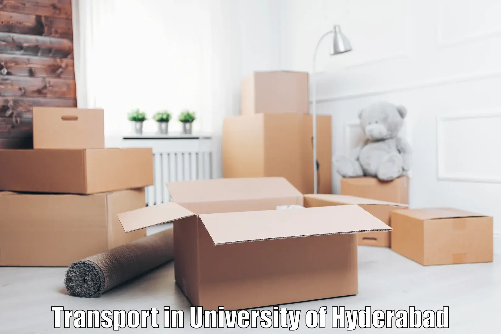 Air freight transport services in University of Hyderabad