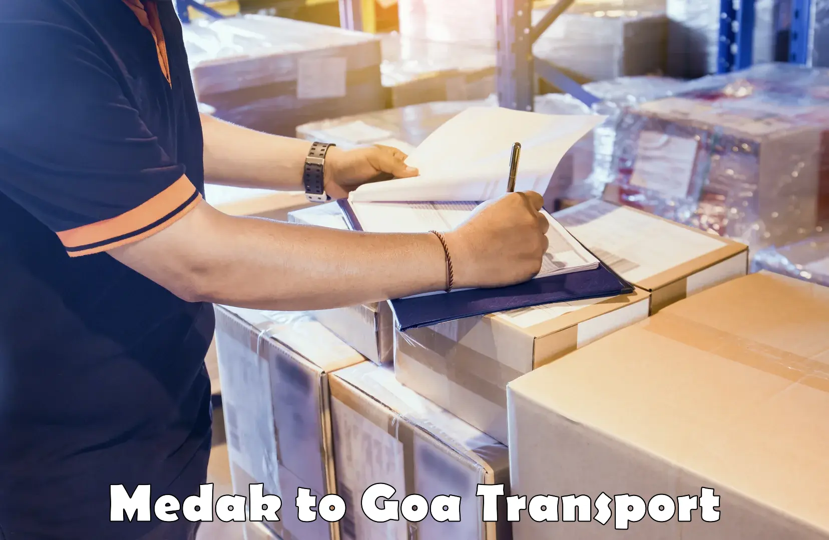 Transport bike from one state to another Medak to Goa University